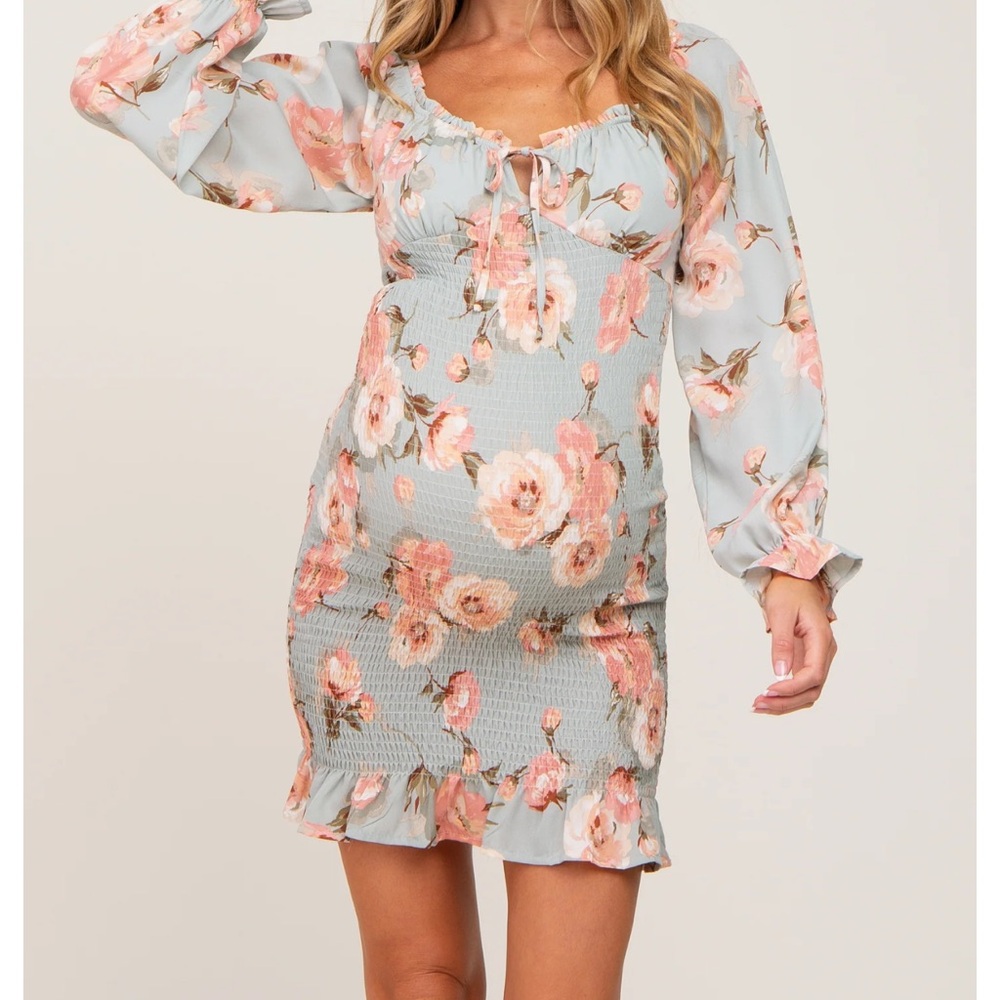 Floral Print Women's Maternity Dress